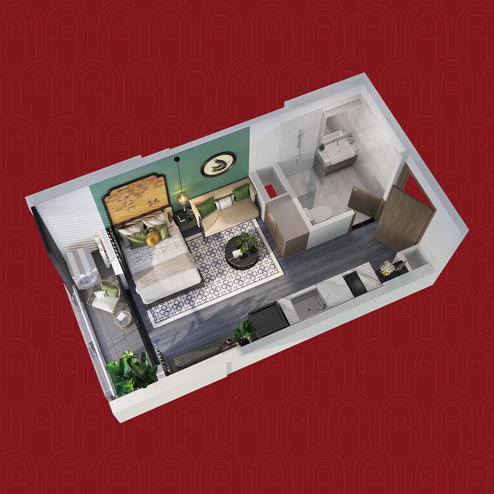 Căn Hộ Studio The Tonkin (25.0 – 28.7m²)